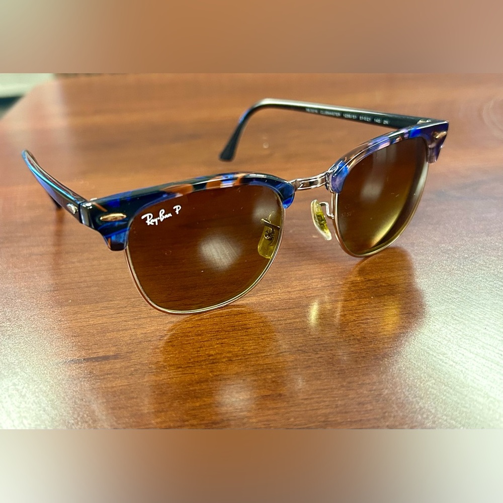 Ray-Ban Blue and Gold Men's Sunglasses FRAME